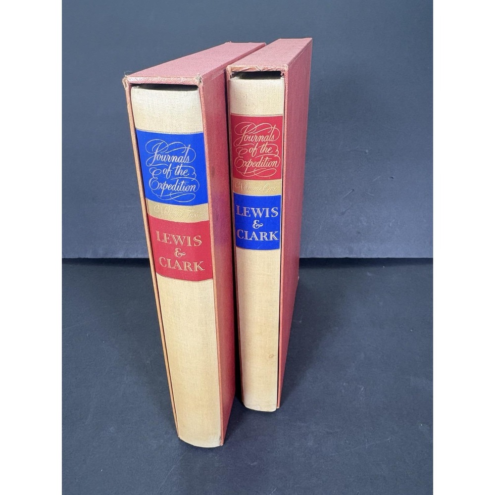 Lewis & Clark Journals of the Expedition 1962 Heritage Press 2 Vol Set Slipcases